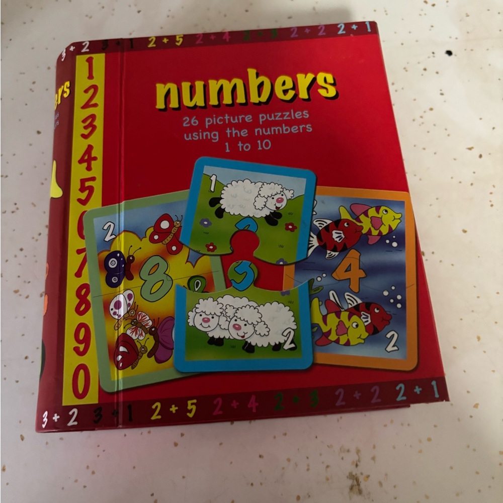 Numbers Puzzle  for Kids - Red